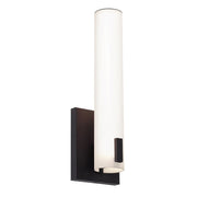 AFX Lighting Bowen 1 Light 14" LED Wall Sconce, Black/White - BWNS0514LAJUDBK
