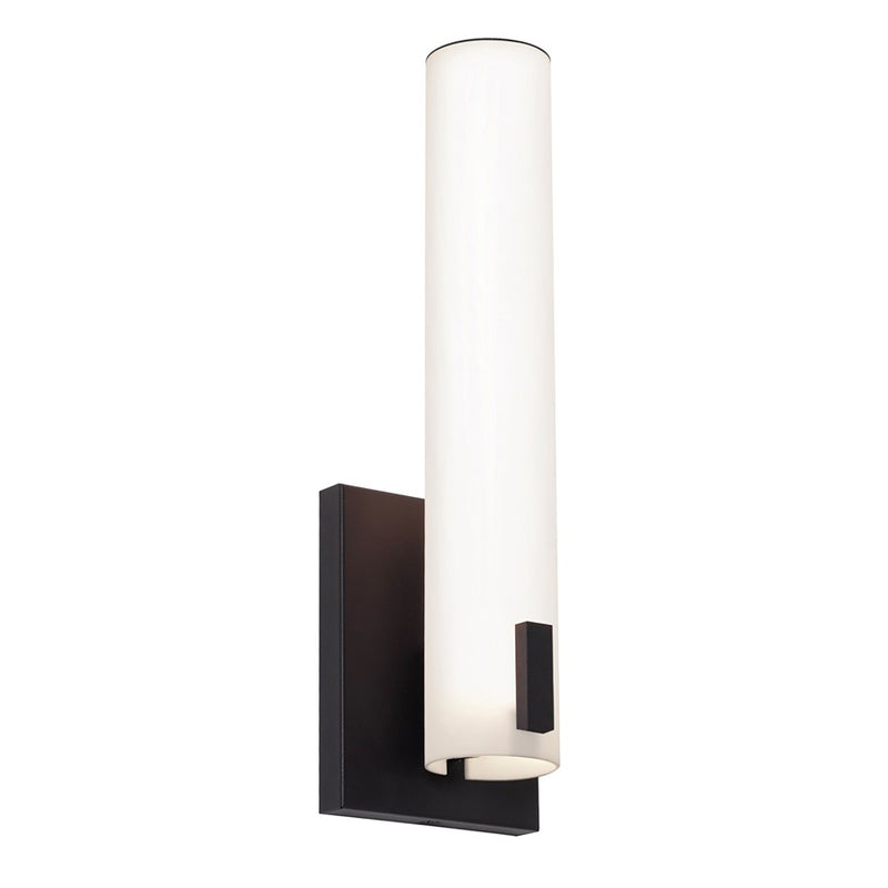AFX Lighting Bowen 1 Light 14" LED Wall Sconce, Black/White - BWNS0514LAJUDBK