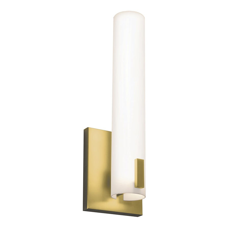 AFX Lighting Bowen 1Lt 14" LED Wall Sconce, Light Brass/White - BWNS0514LAJUDLB