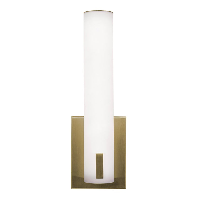 AFX Lighting Bowen 1Lt 14" LED Wall Sconce, Light Brass/White