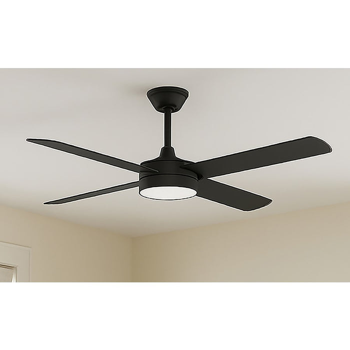 AFX Lighting Bryant 1Lt 52" 4 Blade LED Ceiling Fan, BK/FR