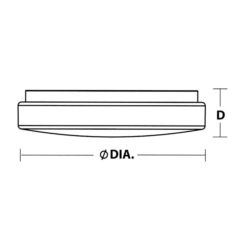 AFX Lighting Cirrus 1 Light 14" Flushmount, White/White