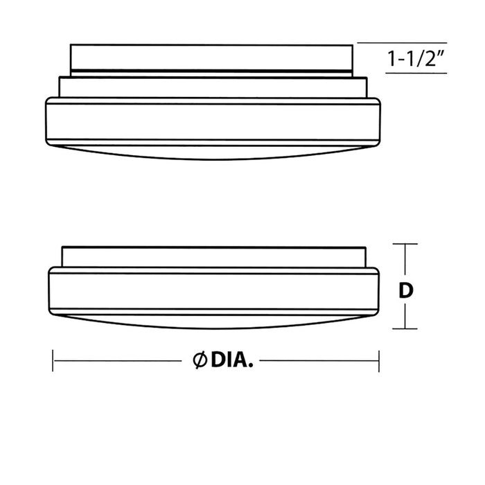 AFX Lighting Cirrus 1 Light 19" LED Flushmount, White/White