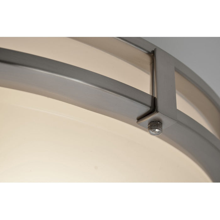 AFX Lighting Carlisle 1Lt 14" LED Semi-Flush Mount, Nickel/White