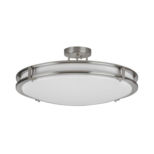 AFX Lighting Carlisle 1Lt 18" LED Semi-Flush Mount, Nickel/White - CAC18L5AJUDSN