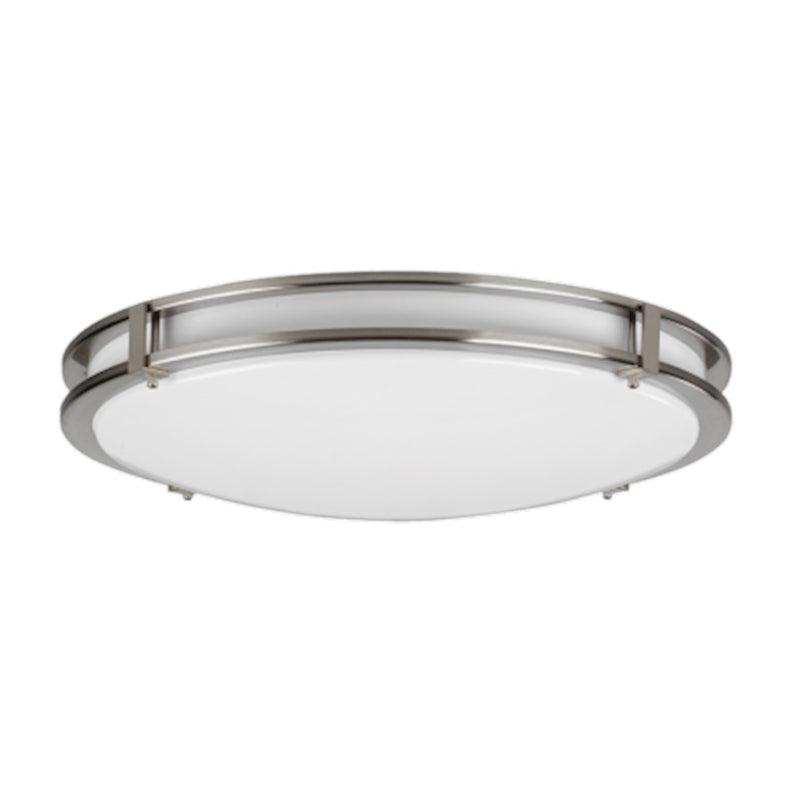 AFX Lighting Carlisle LED Flush Mount, Satin Nickel