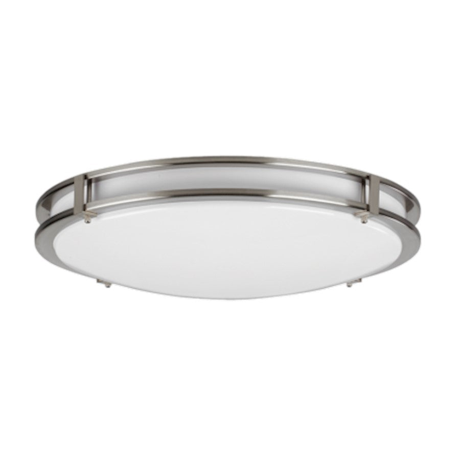 AFX Lighting Carlisle LED Flush Mount, Satin Nickel