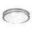 AFX Lighting Carlisle 1 Light 12" Flushmount, Satin Nickel/White - CAF12L5AJUDSN