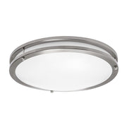 AFX Lighting Carlisle 1Lt 14" LED Flushmount, Nickel/White - CAF14L5AJUDSN-BB