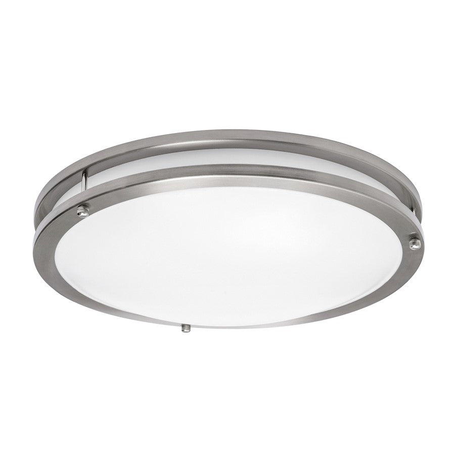AFX Lighting Carlisle 1Lt 14" LED Flushmount, Nickel/White - CAF14L5AJUDSN-BB