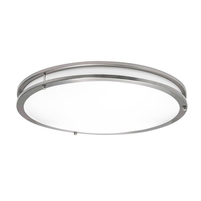 AFX Lighting Carlisle 1 Light 18" Flushmount, Satin Nickel/White - CAF18L5AJUDSN