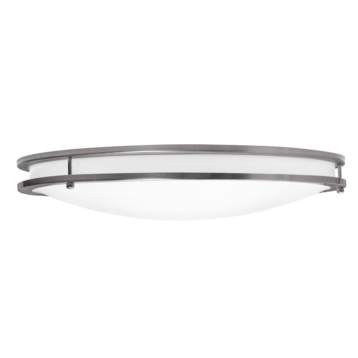 AFX Lighting Carlisle 1 Light 18" Flushmount, Satin Nickel/White