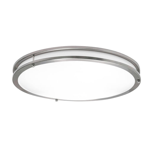 AFX Lighting Carlisle 1Lt 18" LED Flushmount, Nickel/White - CAF18L5AJUDSN-BB
