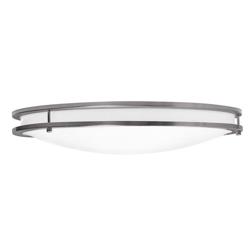 AFX Lighting Carlisle 1Lt 18" LED Flushmount, Nickel/White