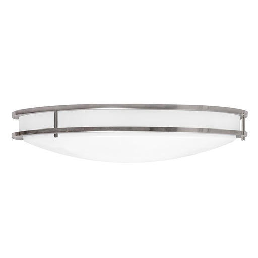 AFX Lighting Carlisle 1Lt 24" LED Flushmount, Nickel/White