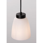 AFX Colleen 5in 1-Light Pendant | Modern Black Steel and Frosted Glass | Kitchen Island & Dining Room | 5 x 5 x 6 in | Model CEEP05MBBK
