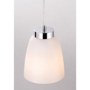 AFX Colleen 5in 1-Light Pendant | Modern Polished Chrome Steel and Frosted Glass | Kitchen Island & Dining Room | 5 x 5 x 6 in | Model CEEP05MBPC