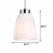 AFX Colleen 5in 1-Light Pendant | Modern Polished Chrome Steel and Frosted Glass | Kitchen Island & Dining Room | 5 x 5 x 6 in | Model CEEP05MBPC