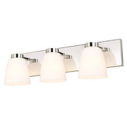 AFX Colleen 24in 3-Light Vanity Light | Transitional Polished Chrome and White Glass | Bathroom & Powder Room | Model CEEV2406MBPC