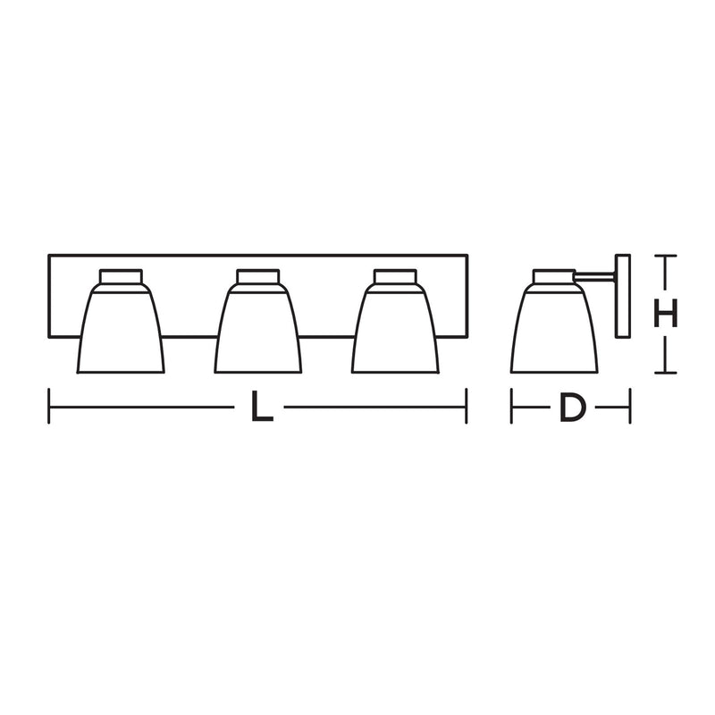 AFX Colleen 24in 3-Light Vanity Light | Transitional Polished Chrome and White Glass | Bathroom & Powder Room | Model CEEV2406MBPC