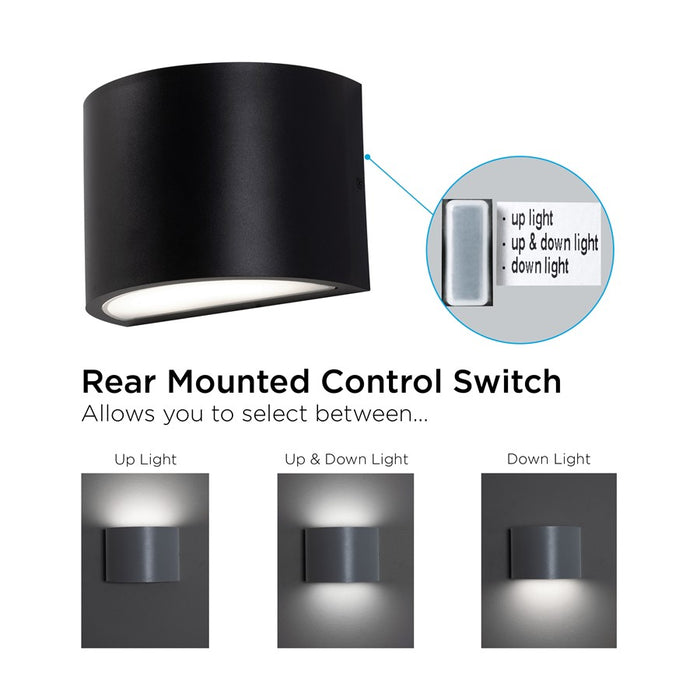 AFX Lighting Celia 1 Light 7" LED Outdoor Sconce, Grey/Frosted