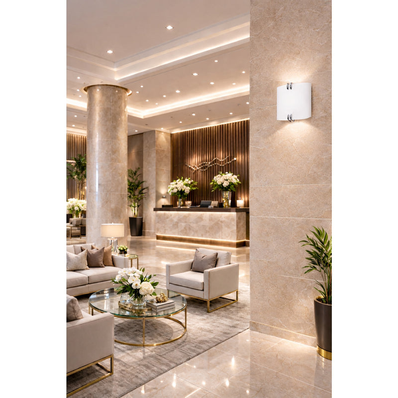 AFX Lighting Century 1Lt 12'' LED Wall Sconce, Polished Chr/Wht
