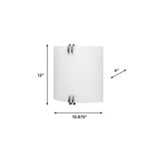 AFX Lighting Century 1Lt 12'' LED Wall Sconce, Polished Chr/Wht