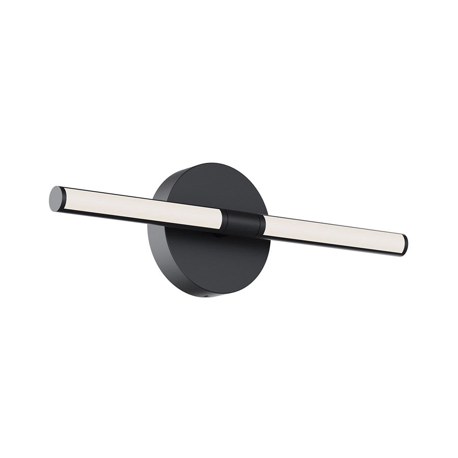 AFX Lighting Chicago 1 Light 17" LED Vanity Light, Black/White - CHIV1703LAJUDBK