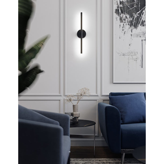 AFX Lighting Chicago 1 Light 24" LED Vanity Light, Black/White