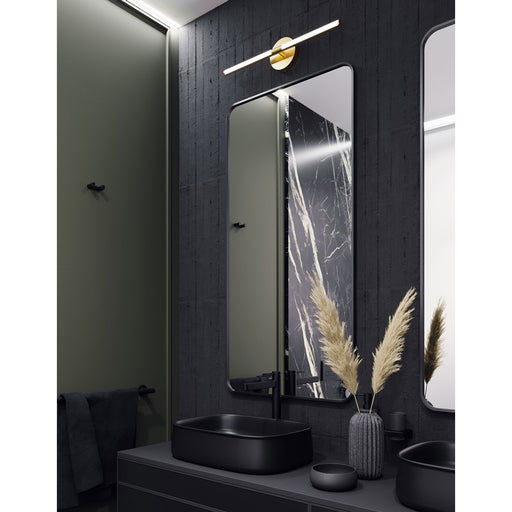 AFX Lighting Chicago 1Lt 24" LED Vanity Light, Brass/White