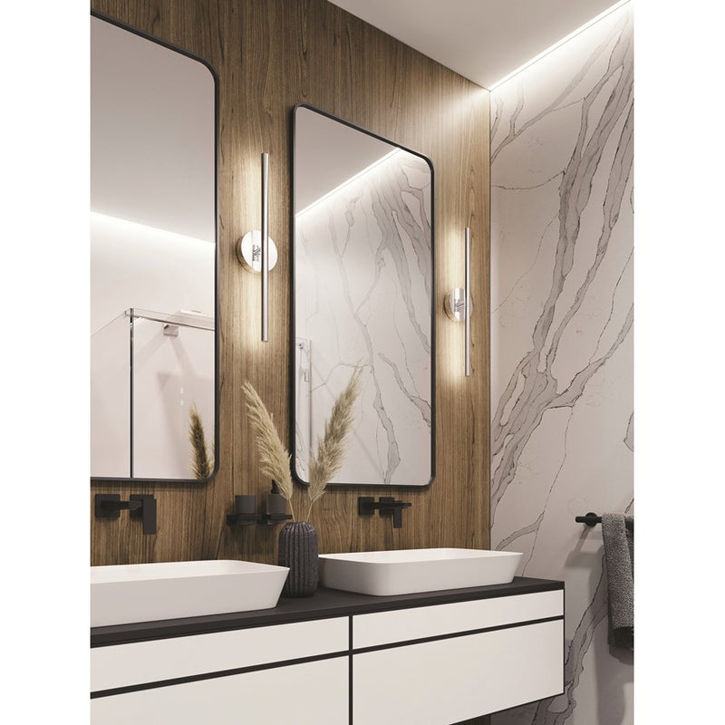 AFX Lighting Chicago 1Lt 24" LED Vanity Light, Chrome/White