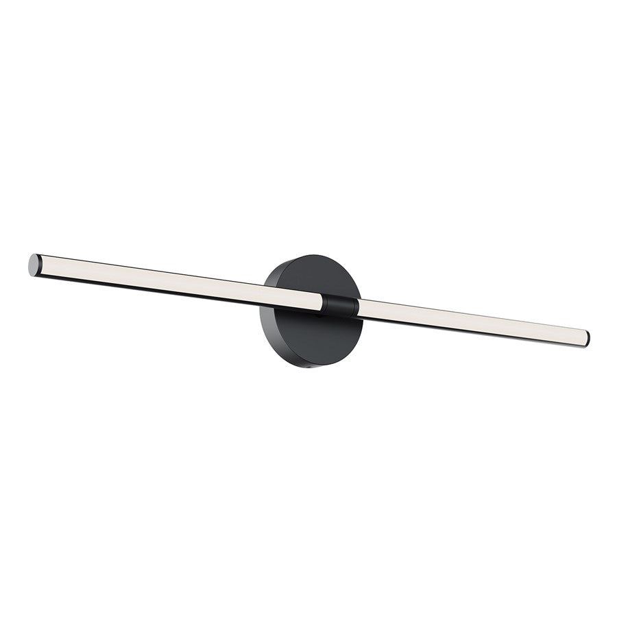AFX Lighting Chicago 1 Light 32" LED Vanity Light, Black/White - CHIV3203LAJUDBK