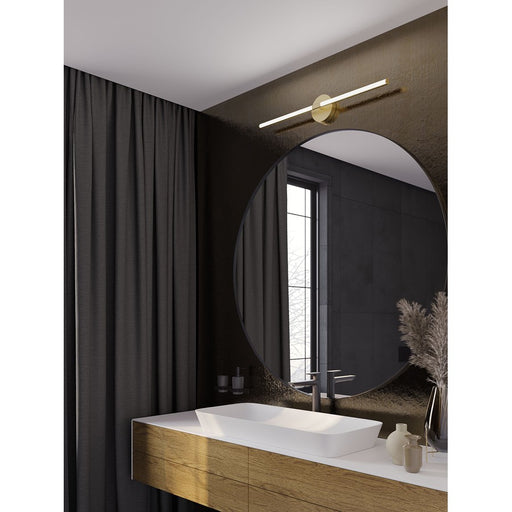 AFX Lighting Chicago 1Lt 32" LED Vanity Light, Brass/White