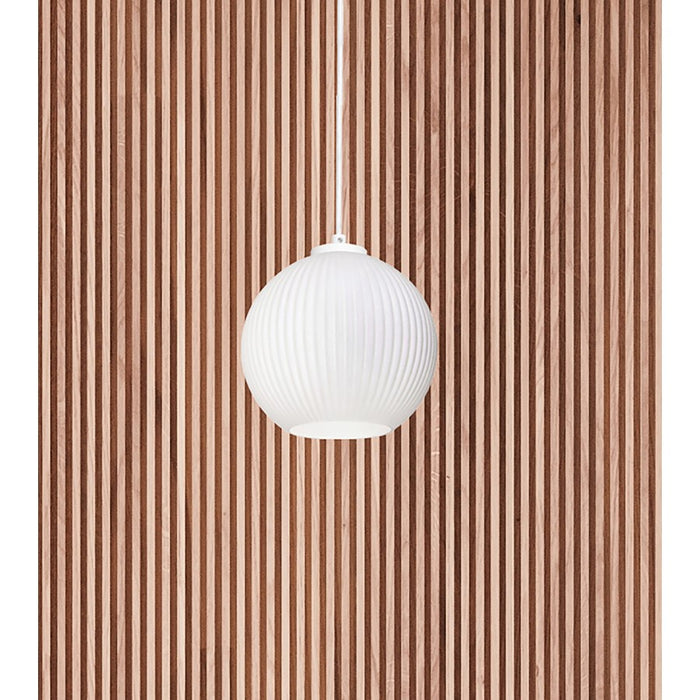 AFX Lighting Cleo 8" Med Base Pendant, White/White
