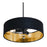 AFX Lighting Celine 3 Light 18" Pendant, Black/Black/Gold - CLNP18MBBK-BKGD