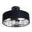 AFX Lighting Celine 3 Light 18" Pendant, Black/Black/Silver