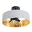 AFX Lighting Celine 3 Light 18" Pendant, Black/White/Gold