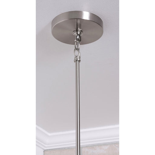 AFX Lighting Celine 3 Light 18" Pendant, Nickel/White/Silver