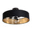 AFX Lighting Celine 3 Light 24" Pendant, Black/Black/Gold