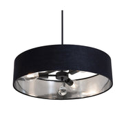 AFX Lighting Celine 3 Light 24" Pendant, Black/Black/Silver - CLNP24MBBK-BKSL