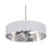 AFX Lighting Celine 3 Light 24" Pendant, Nickel/White/Silver - CLNP24MBSN-WHSL