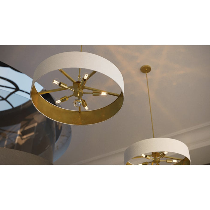 AFX Lighting Celine 5 Light 30" Pendant, Black/White/Gold
