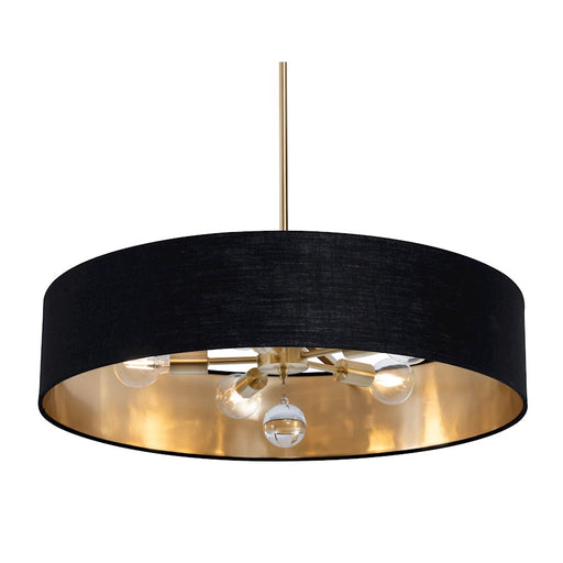 AFX Lighting Celine 5 Light 30" Pendant, Brass/Black/Gold - CLNP30MBSB-BKGD