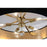 AFX Lighting Celine 5 Light 30" Pendant, Brass/Black/Gold