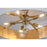 AFX Lighting Celine 5 Light 30" Pendant, Brass/White/Gold