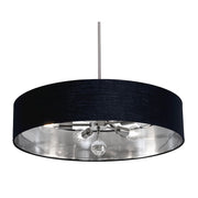 AFX Lighting Celine 5 Light 30" Pendant, Nickel/Black/Silver - CLNP30MBSN-BKSL