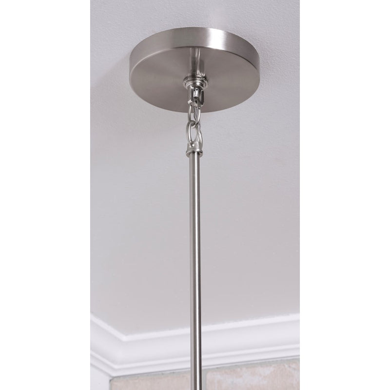 AFX Lighting Celine 5 Light 30" Pendant, Nickel/Black/Silver