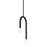AFX Lighting Colette 1Lt 12" LED Pendant, Black/White - COEP12LAJUDBK