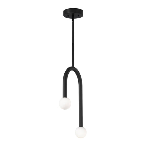 AFX Lighting Colette 1Lt 12" LED Pendant, Black/White