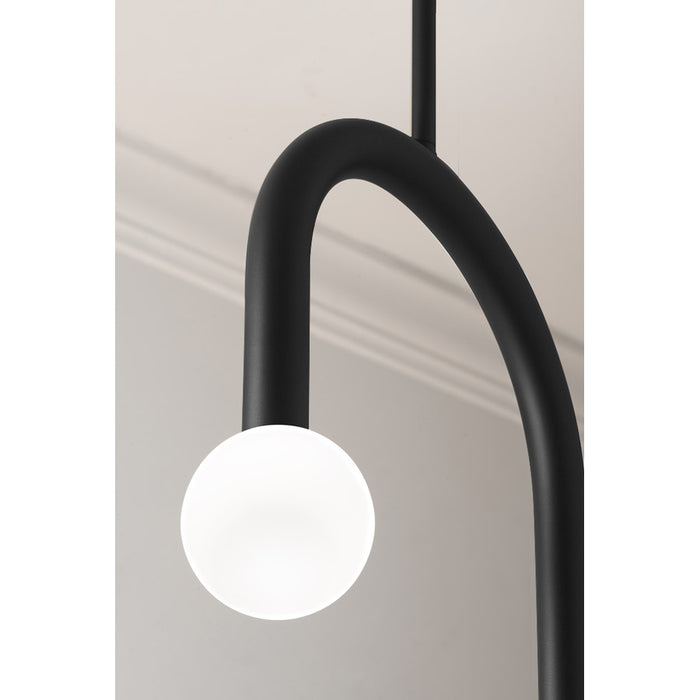 AFX Lighting Colette 1Lt 12" LED Pendant, Black/White
